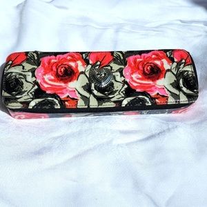Brighton Travel Jewelry Case Madison Rose Floral Organizer Box 11 x 3.75 x 2